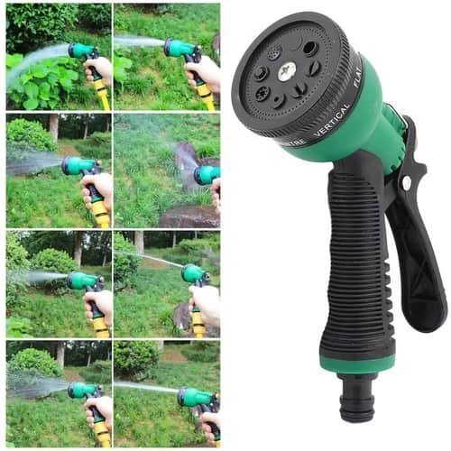 High-pressure Lever Spray with Ajustable Hose Nozzles – 8 Pattern